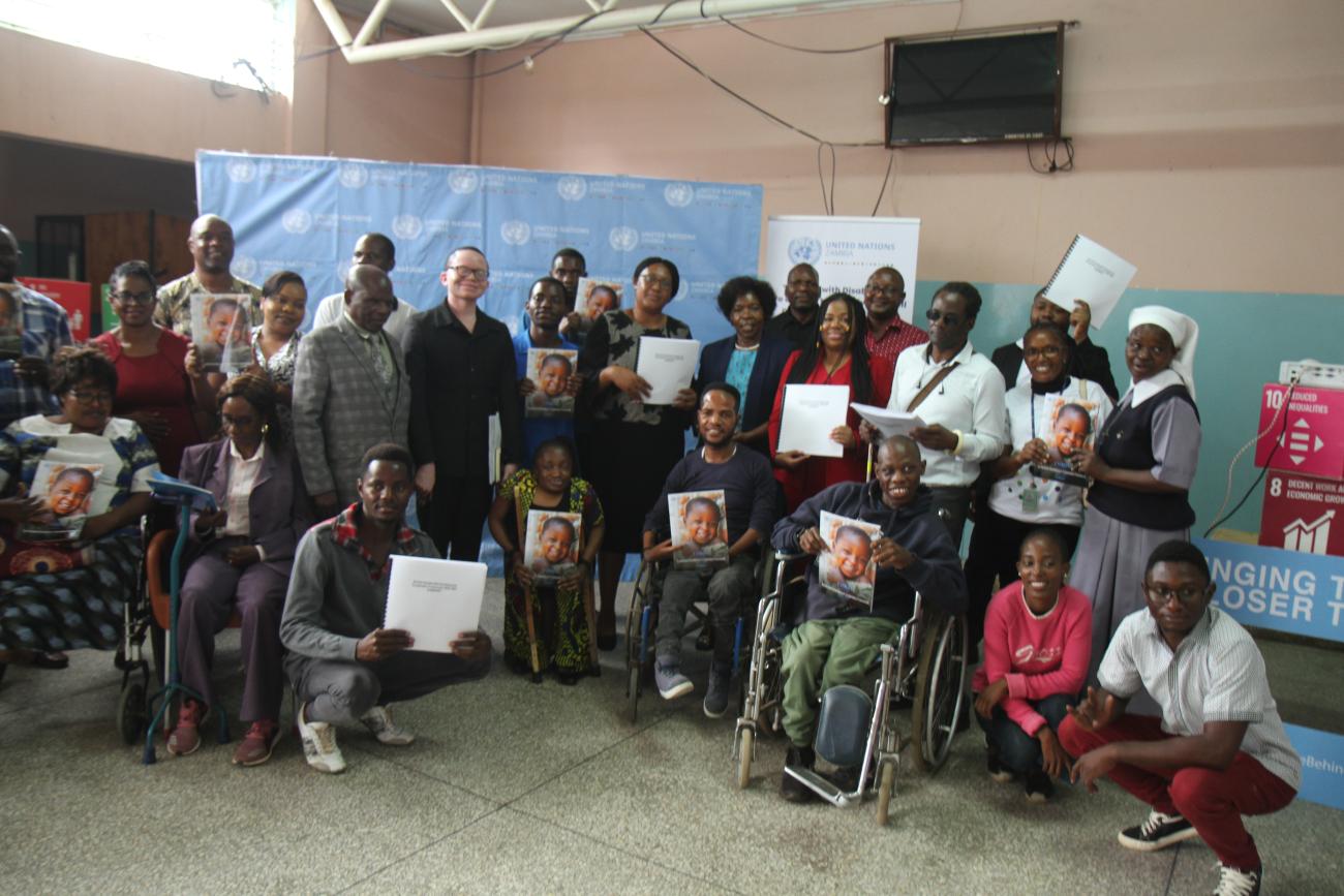 Participants at the launch of the Braille format of the UN Zambia SDG Cooperation Framwork 